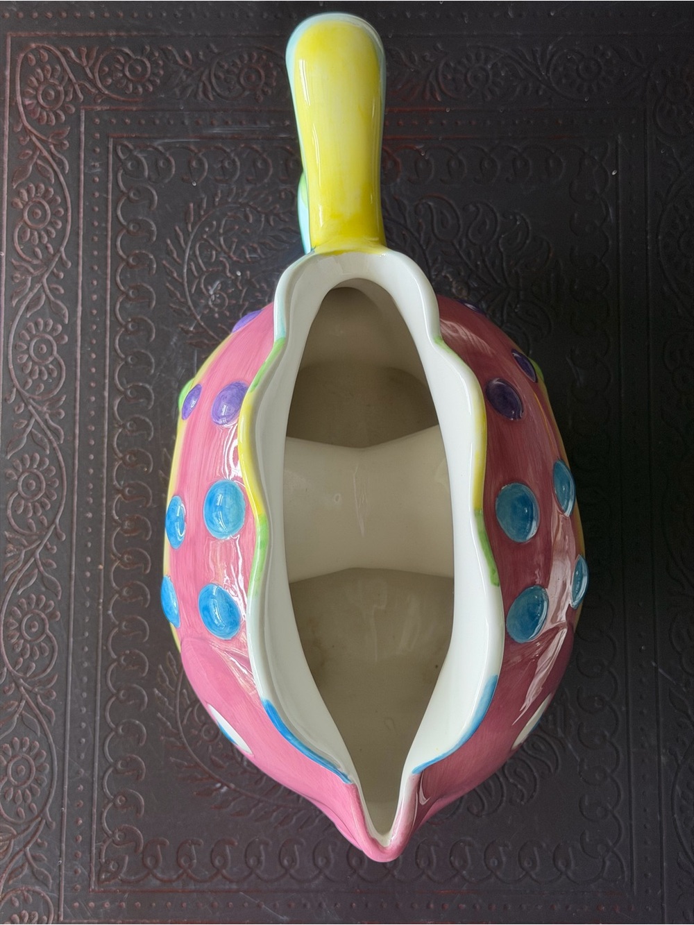 VTG‎ Whimsical Rainbow Fish Ceramic Vase Planter Colorful Coastal Kitsch Decor - Picture 4 of 16